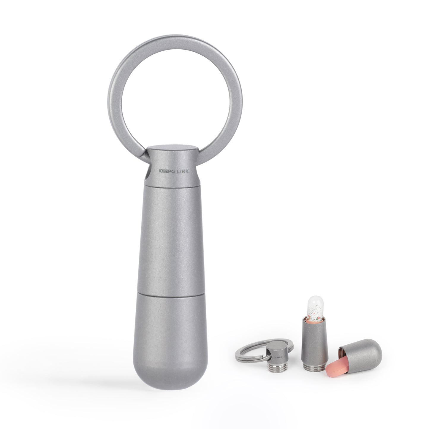 OLT02 Medicine Pill Organizer 2 Compartment with Key Ring