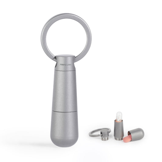 OLT02 Medicine Pill Organizer 2 Compartment with Key Ring