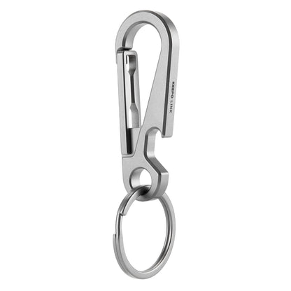 OLM02 Titanium Carabiner Keychain Clip with Bottle Opener