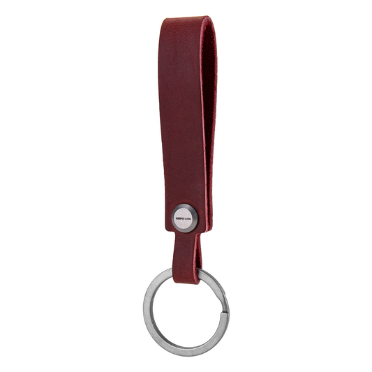 OLM03 Leather Keychain Strap with Titanium Key Ring
