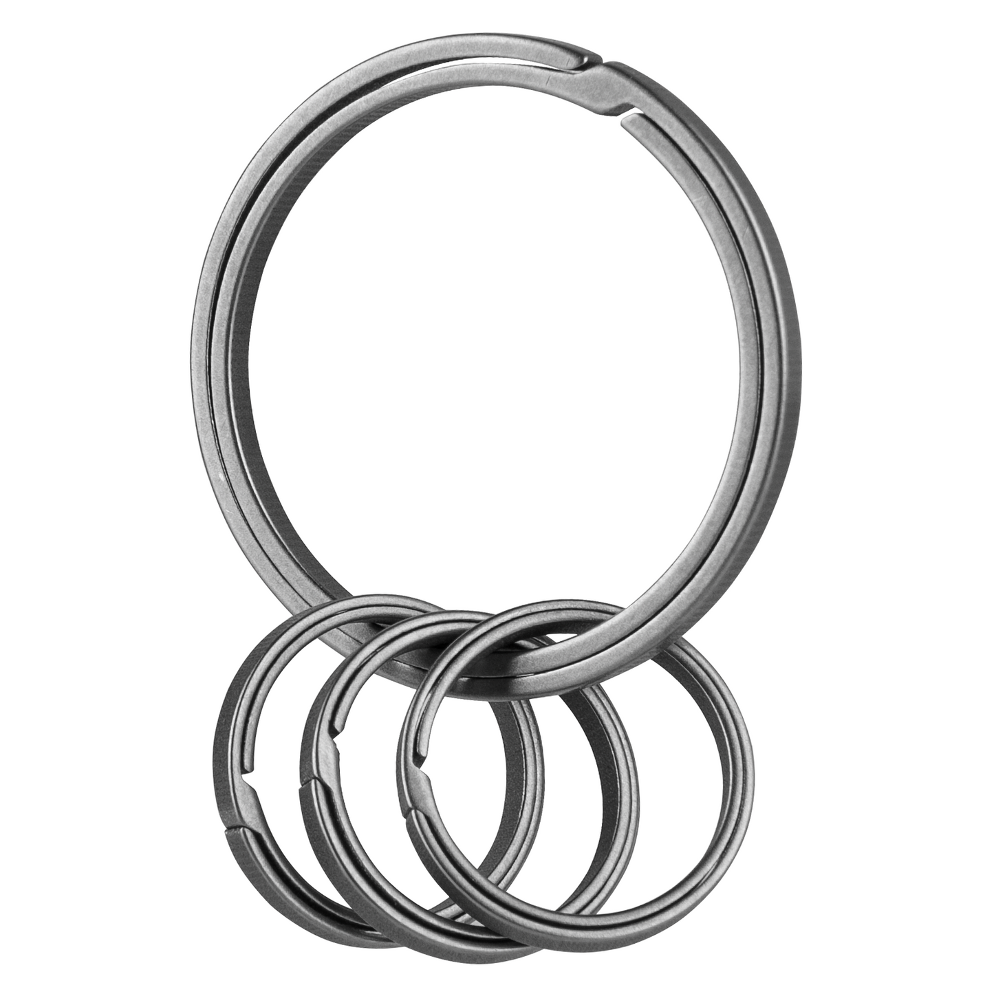 OLO02 Titanium Side Pushing Split Keyring (1L+3S)