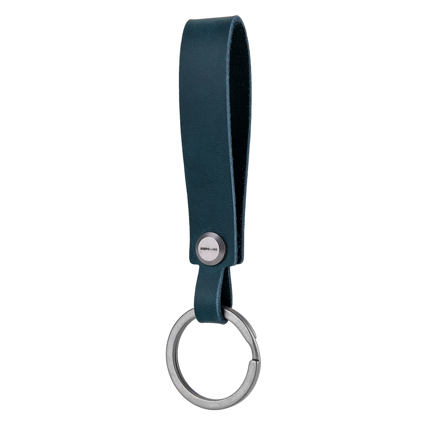 OLM03 Leather Keychain Strap with Titanium Key Ring