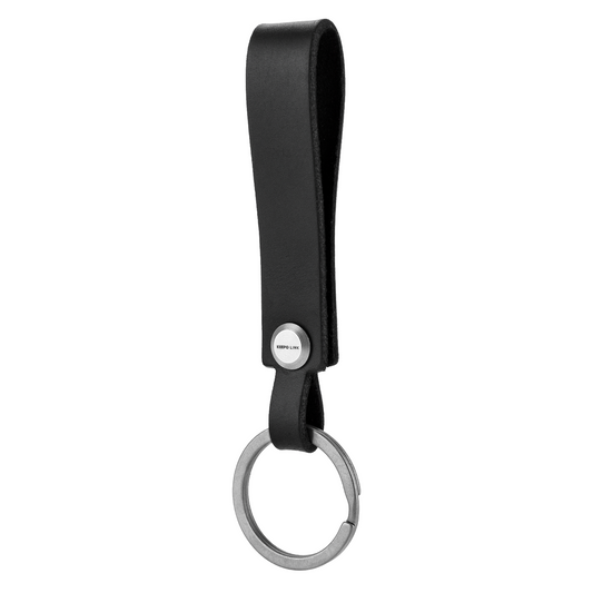 OLM03 Leather Keychain Strap with Titanium Key Ring