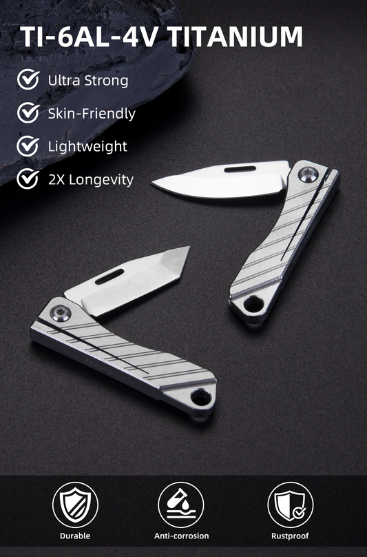 OLK02 Titanium Pocket Knife for Everyday Carry