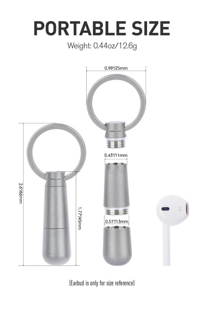 OLT02 Medicine Pill Organizer 2 Compartment with Key Ring