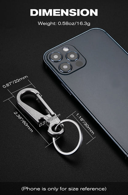 OLM02 Titanium Carabiner Keychain Clip with Bottle Opener