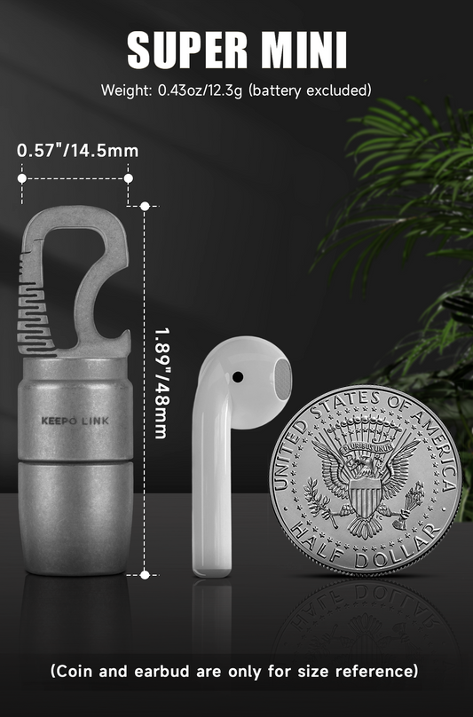 Carabiner Flashlight (Gunmetal Grey)