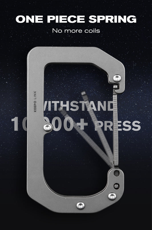 3-in-1 EDC Titanium Carabiner Keychain