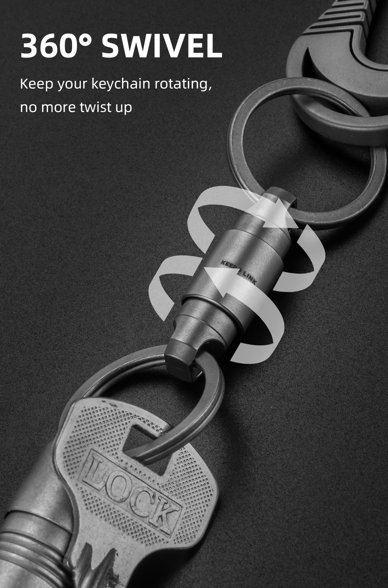 KEEPO LINK Titanium Magnetic Key Ring