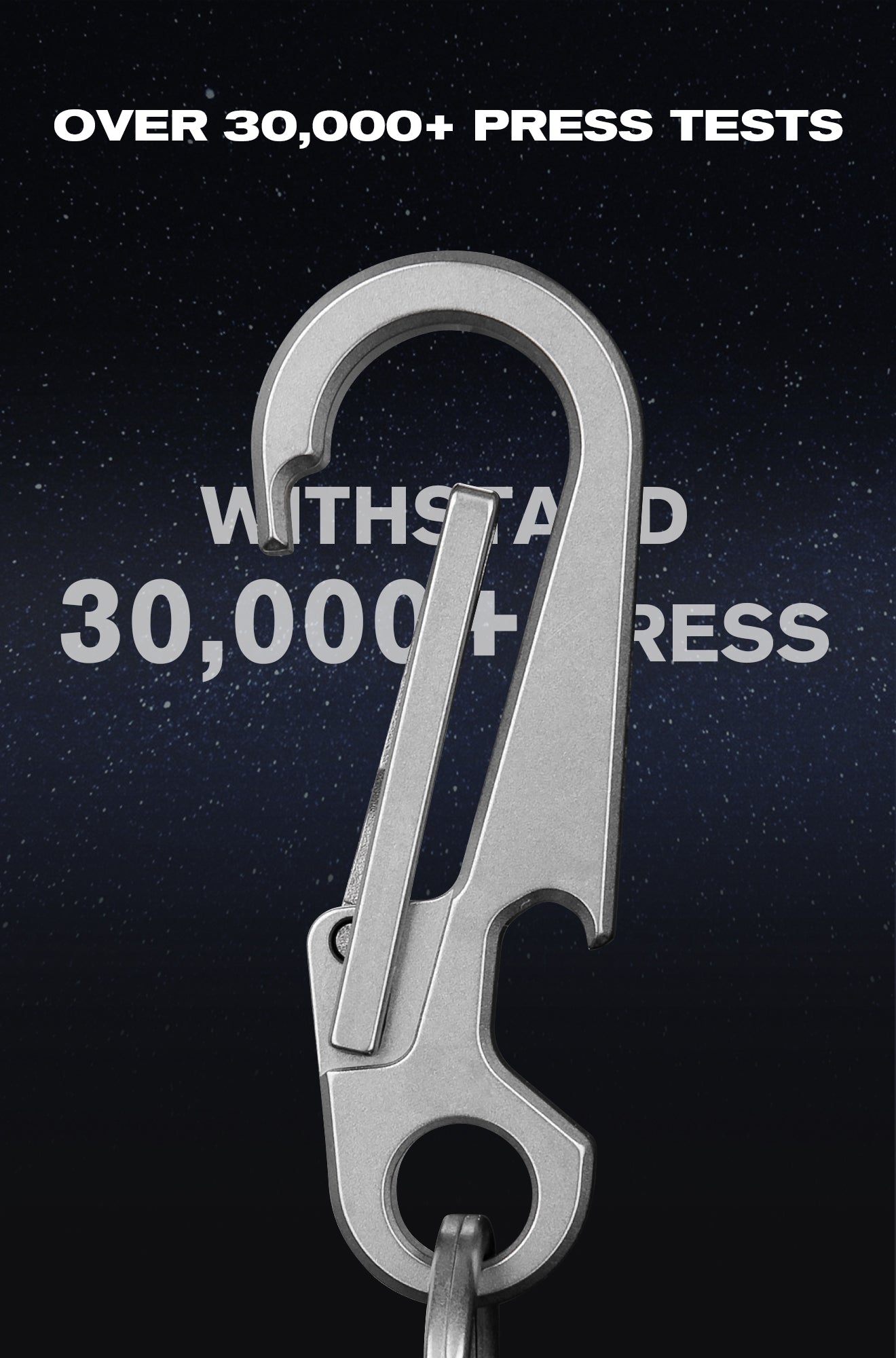 OLM02 Titanium Carabiner Keychain Clip with Bottle Opener