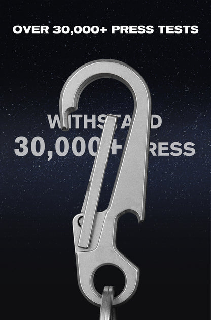 OLM02 Titanium Carabiner Keychain Clip with Bottle Opener