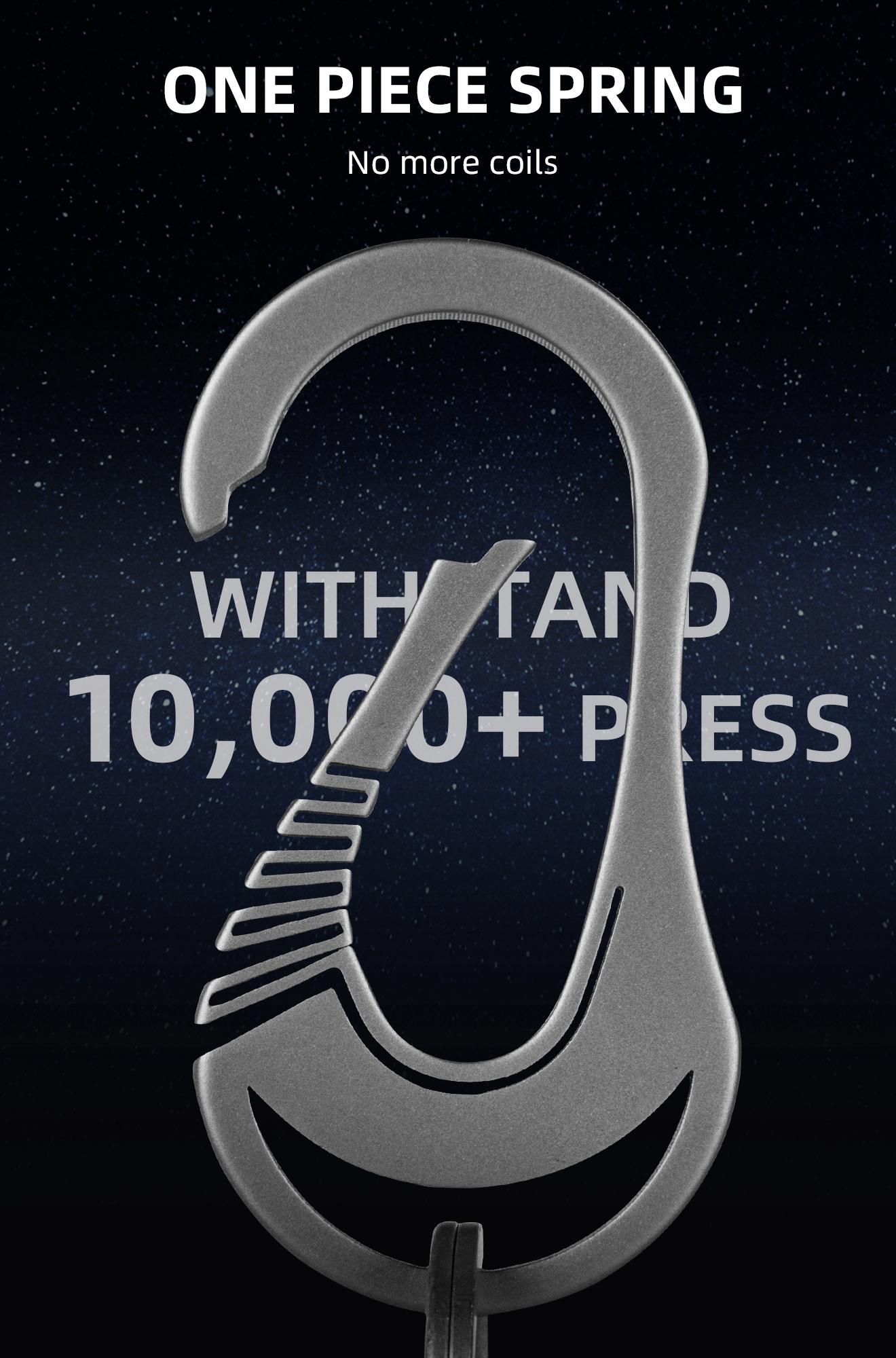 OLM01 Titanium Keychain Carabiner Clip for Keys