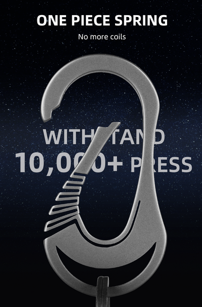 OLM01 Titanium Keychain Carabiner Clip for Keys