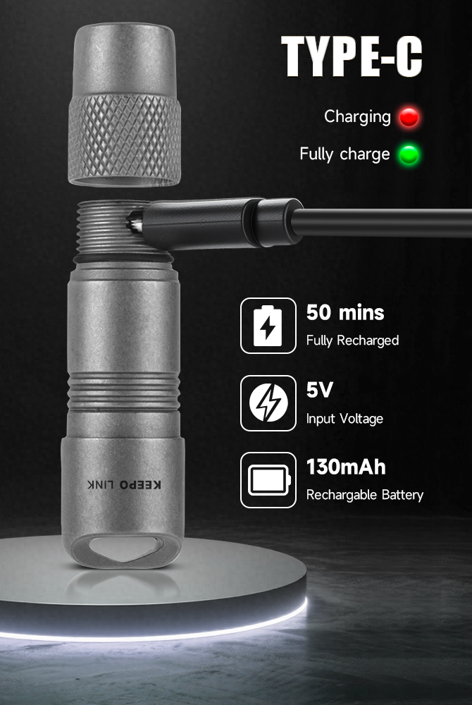 Titanium EDC Magnetic Flashlight