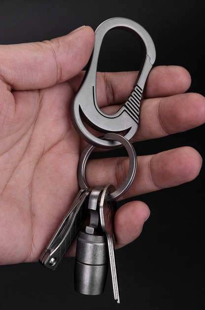 OLM01 Titanium Keychain Carabiner Clip for Keys