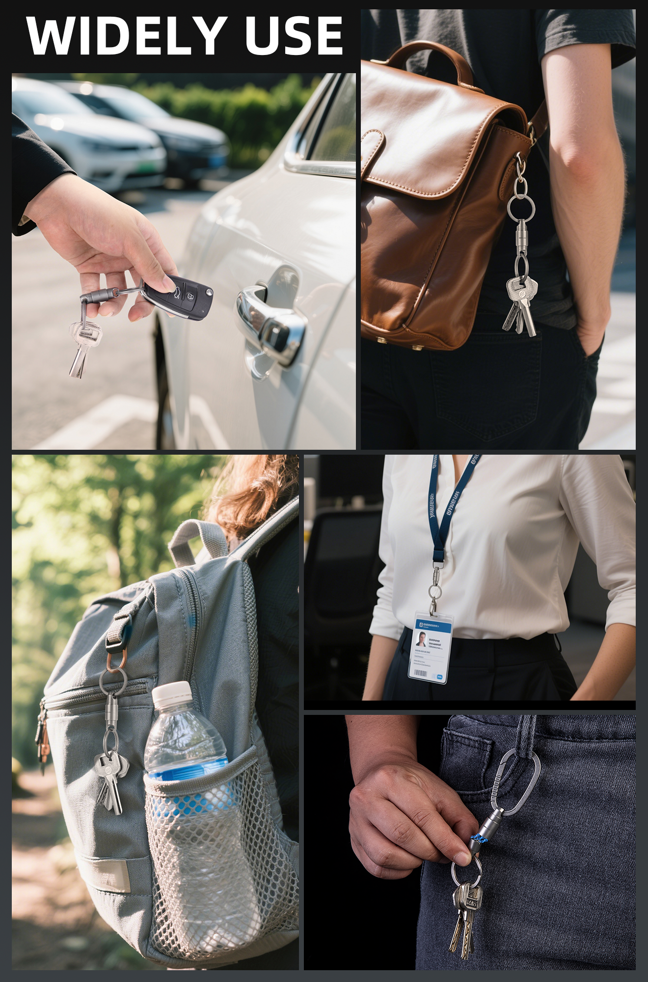 KEEPO LINK Titanium Magnetic Key Ring