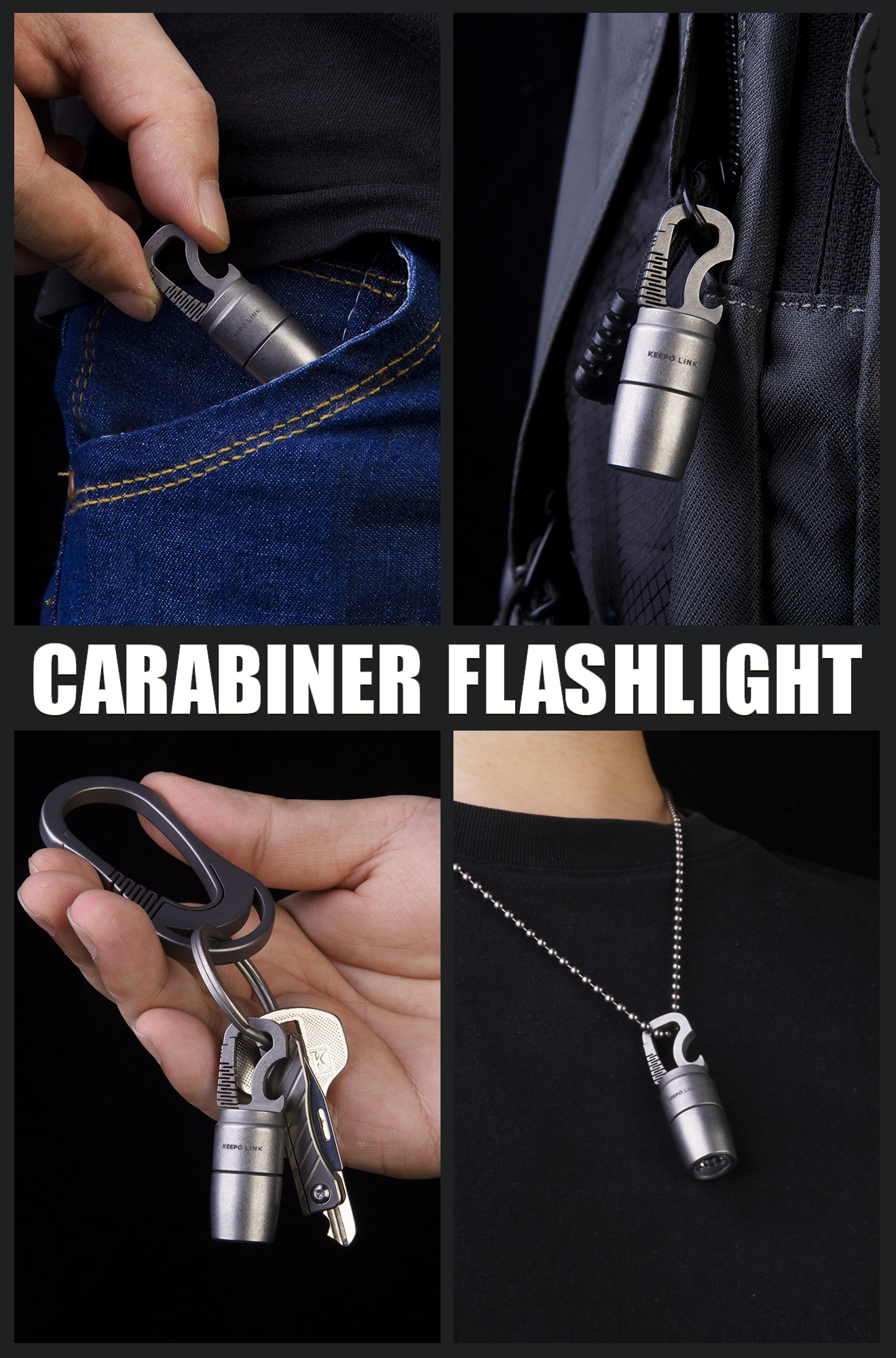 Titanium EDC Magnetic Flashlight