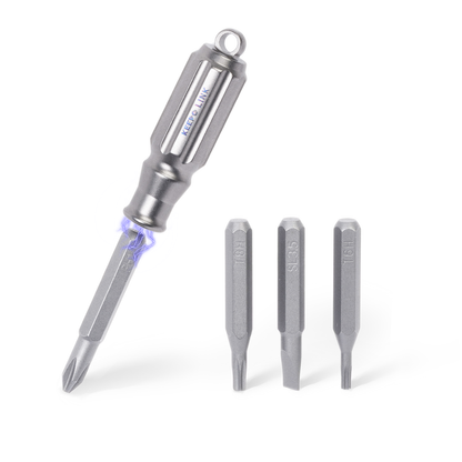 OLT01 Small Screwdriver with 4 Magnetic Bits (PH1, SL3.5, T6H, T8H)