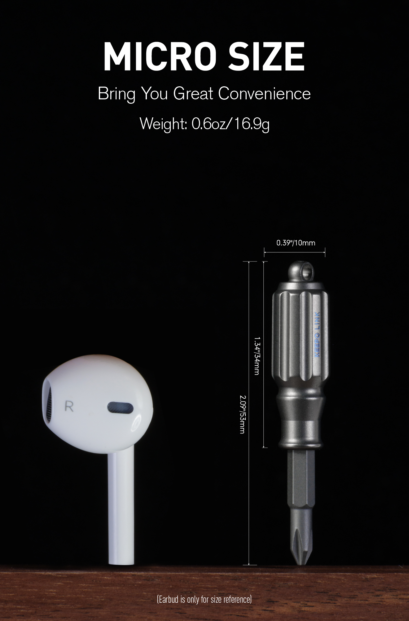 OLT01 Small Screwdriver with 4 Magnetic Bits (PH1, SL3.5, T6H, T8H)